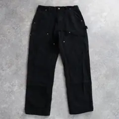 USA製 カーハート ブラック ダブルニー ペインターパンツ W32 L30