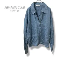 【ブルゾン】ABIATION CLUB ファスナー 上着 長袖 ブルー 日本製