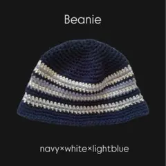 ビーニー クラッシャーハット かぎ針編み ハンドメイド