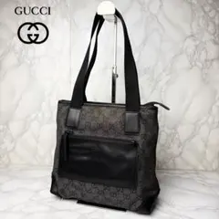 011 美品 GUCCI トートバッグ ハンドバッグ 肩掛け GG柄 wl6