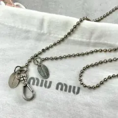 miumiu デニム ストーン26小さめ ルネベルト2点 アームカバー リボン