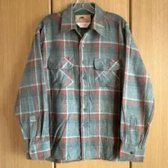 70s キャメル CAMEL ヴィンテージ オンブレ シャドーチェック ウール