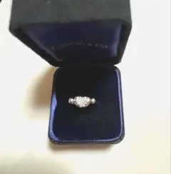 【ティファニー】ビーン　リング　PT950×ダイヤ♯6