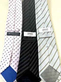 メンズネクタイ3本セットアルマーニ×2+BRICKHOUSE1のサムネイル