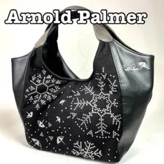 【美品】 Arnold Palmer トートバッグ ラインストーン ブラックのサムネイル