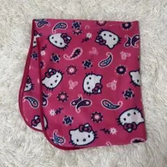 ハローキティー　キティーちゃん　ひざ掛け　ピンク　柄　フリース　ブランケット