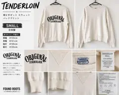 TENDERLOIN 両Vガゼット スウェット S バックプリント 日本製 白のサムネイル