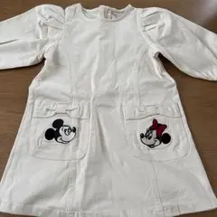 デニムワンピース　petitmain 100 Disney