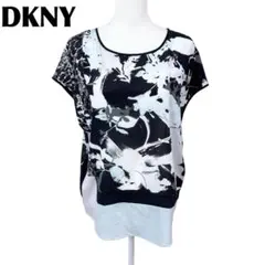 【美品】DKNY ダナキャラン ニューヨーク シルクカットソーブラウス