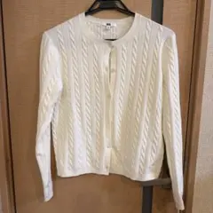 UNIQLO ケーブルニットカーディガン XL ホワイト
