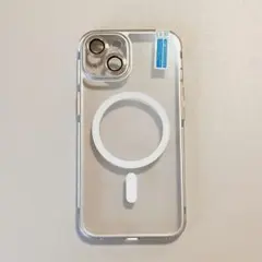 iPhone 14 透明ソフトケース MagSafe対応 6.1インチ シルバー