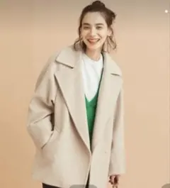 ユナイテッドアローズ メルトンメランジハーフコート