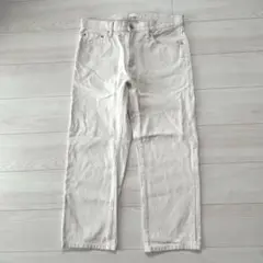 UNIQLO ユニクロ　ストレートデニム　ジーンズ　白　ホワイト　W86.5