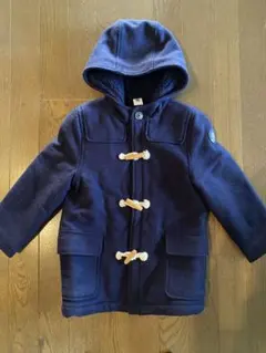 ☆おそろい可☆プチバトー 中綿 ボア ネイビー コート 8ans 128cm 