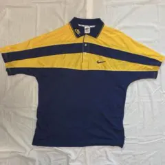 希少 90s NIKE ポロシャツ USA製 XL スウォッシュ刺繍