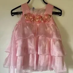 ピンク フリル ベビードレス90cm KID Collection