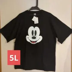 5L　Disney ミッキーマウス Tシャツ　 ブラック　大きいサイズのサムネイル