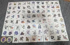 ポケモンパンシール ポケモンヌードルシール全88枚セット 暗めの色のポケモン達