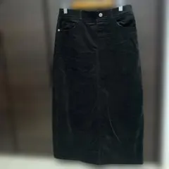 コーデュロイ タイトスカート ブラウン