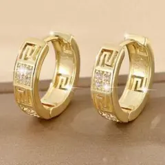 ✳️フープ ゴールド　ジルコニア　ピアス　レディース　メンズ✳️