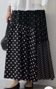 【美品】ビアズリー ドットロングスカート サイズ0