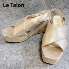 Le Talon ルタロン 厚底ウェッジサンダル L ゴールド 新品のサムネイル