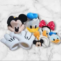 ディズニーグッズ まとめ売り ミッキー ミニー ドナルド 被り物 カチューシャ