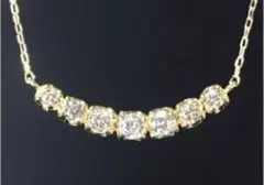 激安価格! 1CT 迫力な7連 ダイヤモンド ネックレス K18 18金製