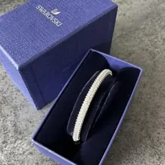 Swarovski スワロフスキー バングル ロジウム シルバー パヴェ 箱付