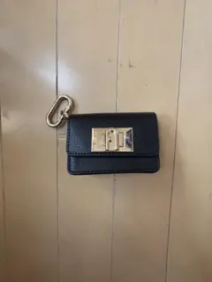FURLA ブラック レザー コインケース