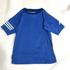 adidas　アディダス スリーストライプ柄Tシャツ　ドライ素材