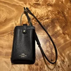 COACH スマホショルダーバッグ ブラック