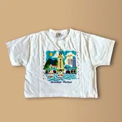 【Made in USA】 used T-shirt クロップド/ 短丈のサムネイル