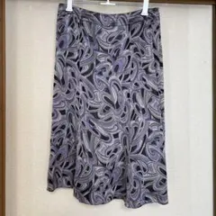 Aquascutum フレアスカート 膝丈 紫色