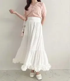 白 ロングスカート