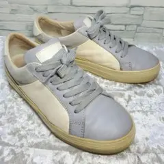 【良品】TOD'S トッズ 25.5 スニーカー レザー 38.5 グレーのサムネイル