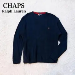 CHAPS ネイビー クルーネックセーターのサムネイル