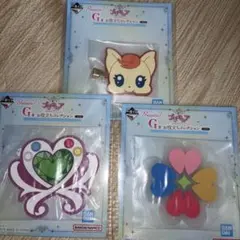 3点セット　プリキュア　一番くじ G賞　前髪クリップ　ココ　ラバーコースター