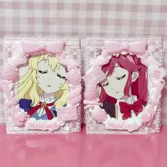‪‪♥83 ガーリー リボン トレカケース ホイップ デコ ペア 量産型 ♥