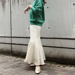 Ungrid マーメイドレースマキシスカート