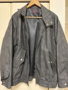 ETELIO ヴィンテージ加工　スタンドネックジャケット　ダブルジップ