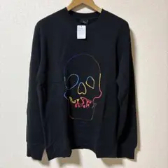 【未使用品】ポールスミス スカル 刺繍 トレーナー ブラック Mサイズのサムネイル