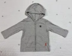 ミキハウス　DOUBLE.B フード付きパーカー　グレー　80cm