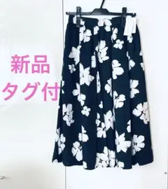 新品未使用タグ付★index インデックス★フラワーフレアースカート ブラック