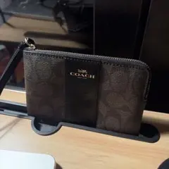 COACH ブラックレザー コインケース