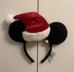 香港ディズニーランド　ミッキーマウス サンタ帽子付きカチューシャ　クリスマスのサムネイル