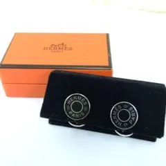 HERMES エルメス セリエ カフリンクス　カフス　ブラックのサムネイル