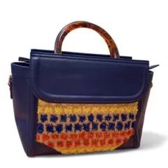 DIANAネイビー ハンドバッグ