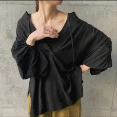 selectmoca ボリュームスリーブ リネンスキッパーシャツ