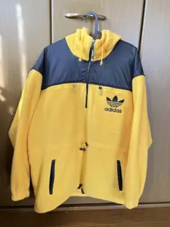 adidas トレフォイル　フリースジャケット イエロー/ブラック